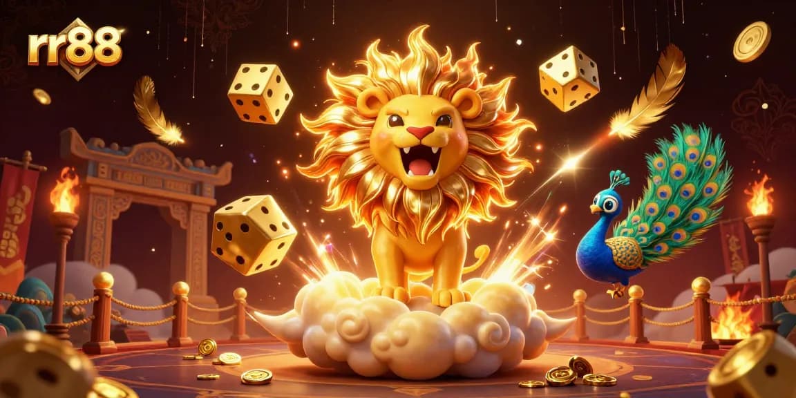 Engage in the thrilling world of rr88 betting with vibrant characters, gold coins, and dynamic gambling elements in a captivating 3D scene.