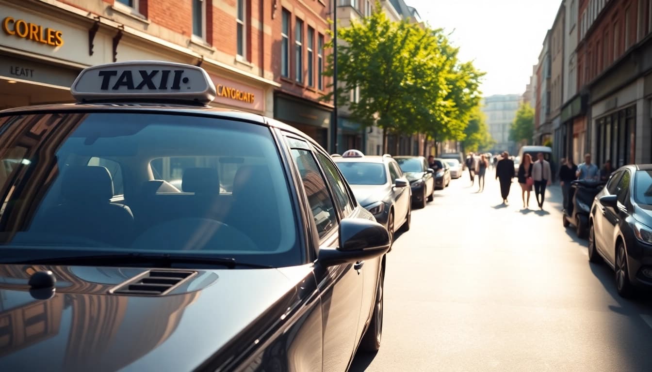 Taxi in Hersham highlighting local urban charm and vibrant community life.