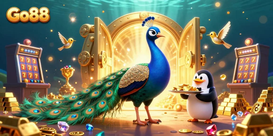 Experience thrilling gameplay with Go88 through vibrant characters and luxurious casino elements.