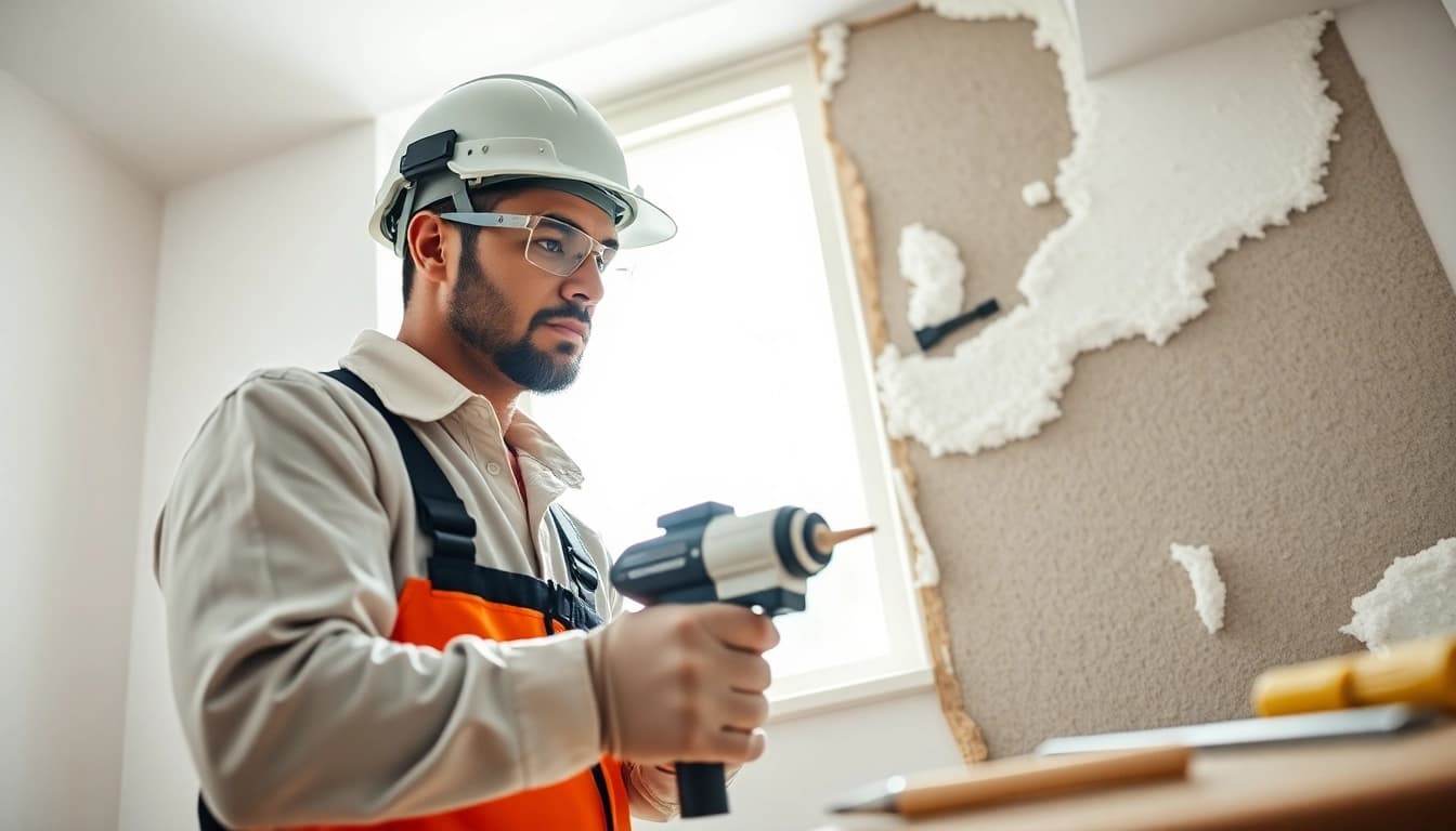 Efficient spray foam removal for mortgage process executed by a professional contractor.