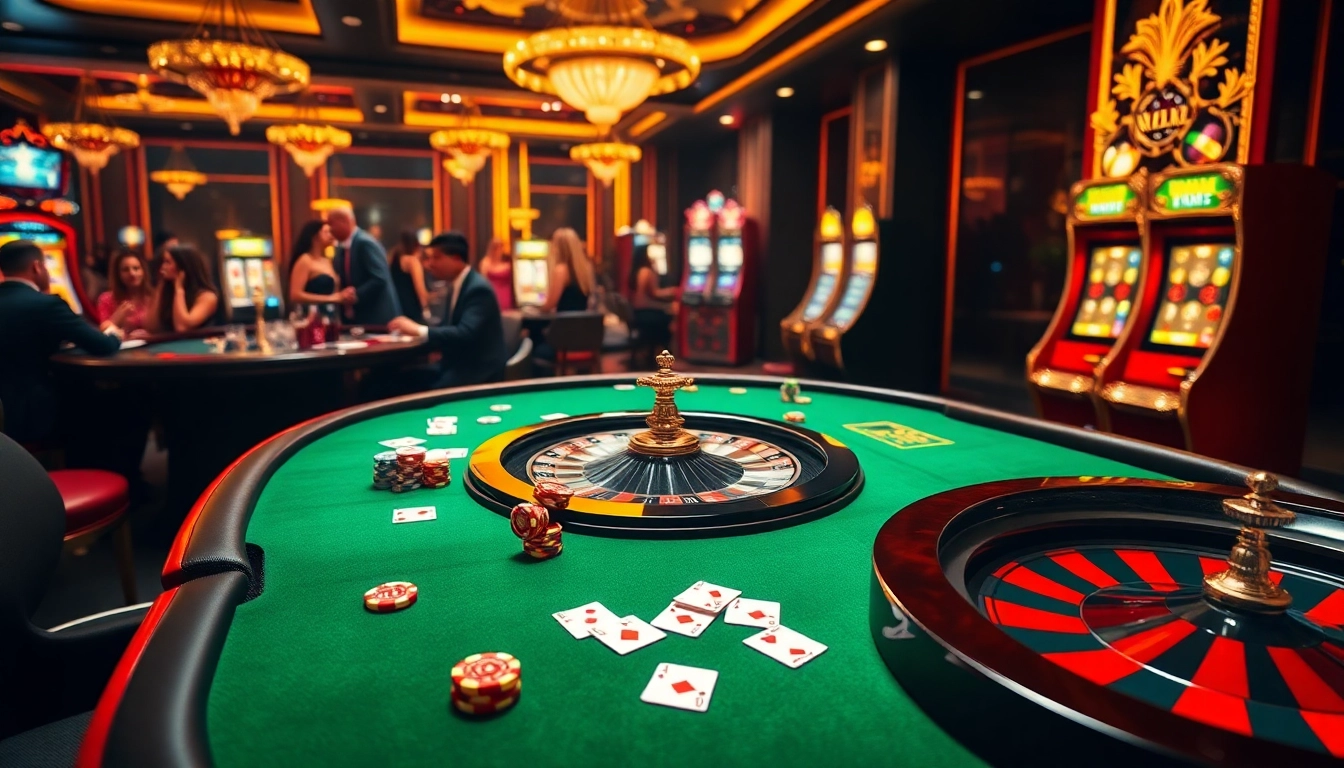 Engage with the thrilling atmosphere of online gambling at https://mm88.in.net/, featuring stylish casino tables and vibrant games.