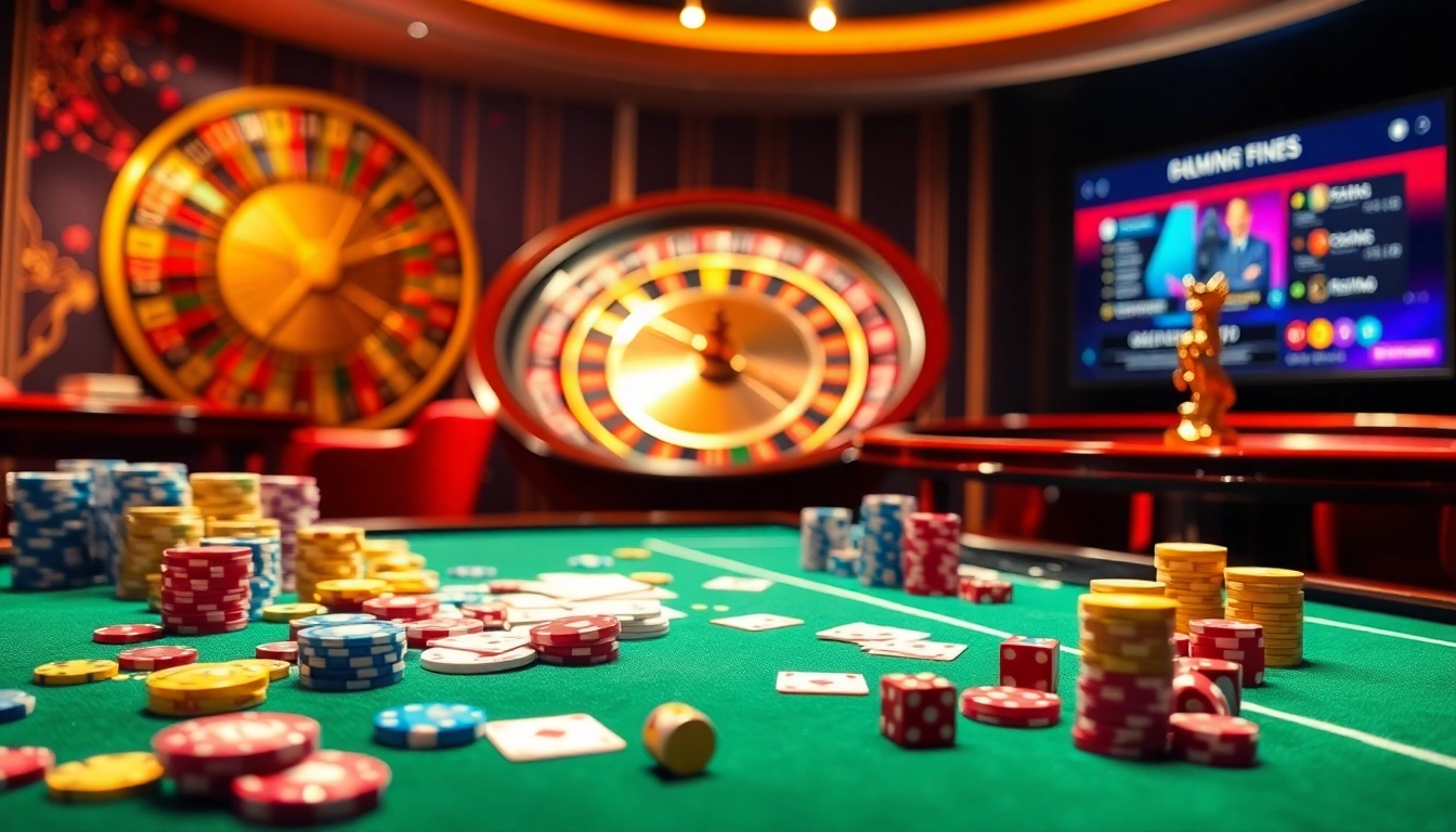 Engaging gamblers at https://rr88.lat/ with a vibrant online casino scene showcasing dynamic games and betting excitement.