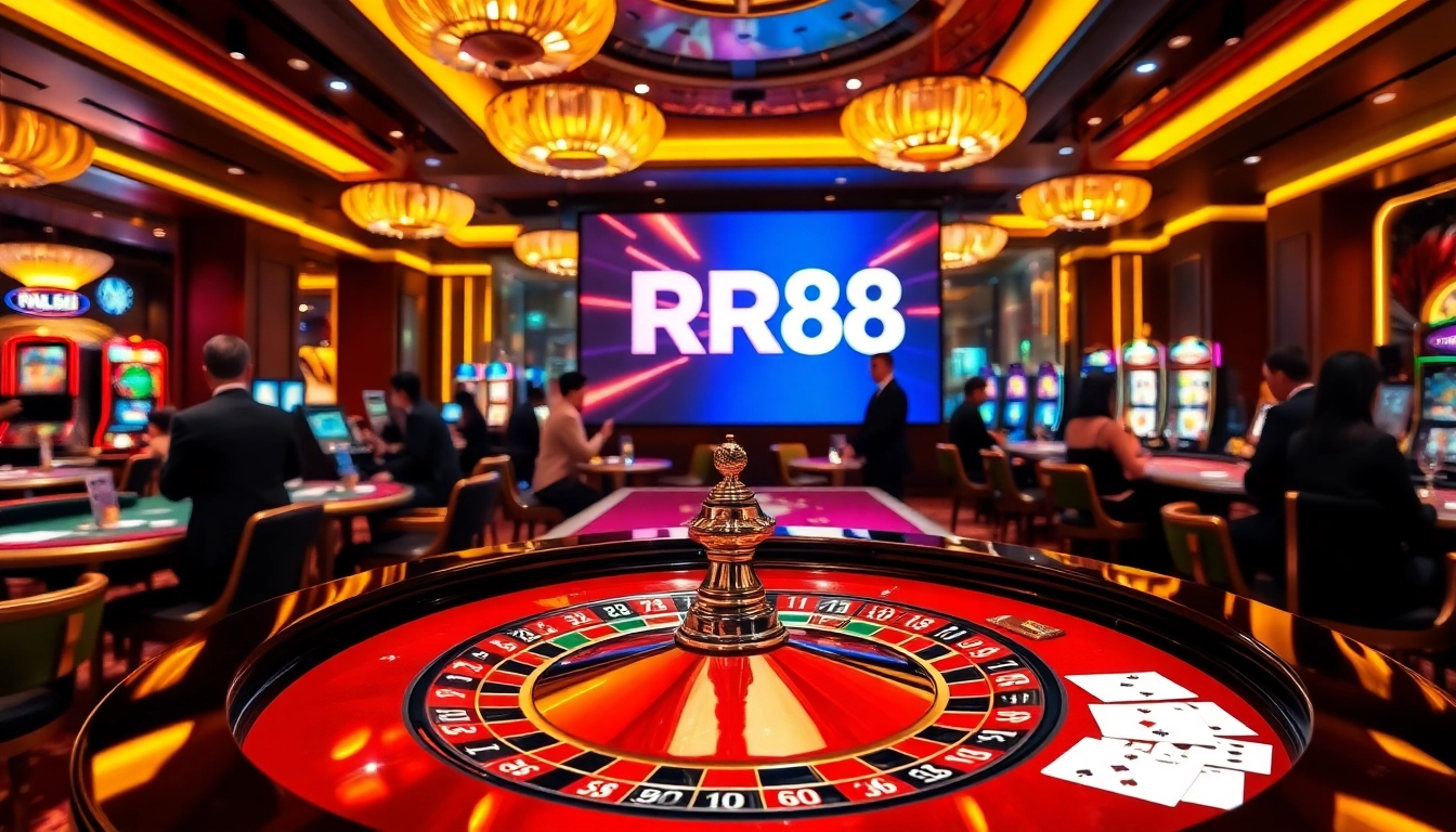 Players enjoying thrilling casino games at RR88, showcasing excitement and engagement.