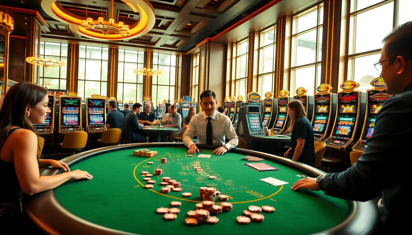 Experience a thrilling game at GG88 COM's luxurious casino with professional dealers and vibrant atmosphere.