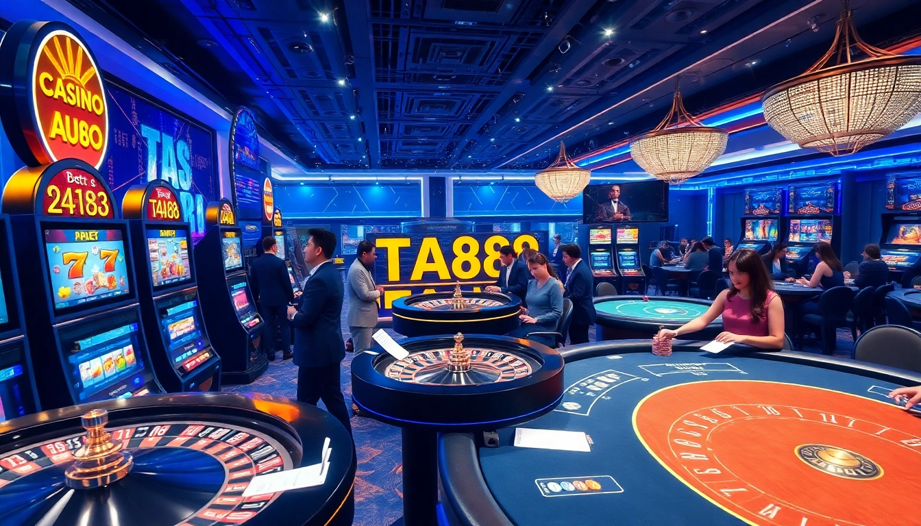 Players enjoying a sophisticated gambling experience at TA88's online casino platform.
