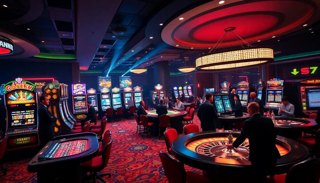 Experience thrilling casino action at S8 with vibrant slot machines and lively table games.
