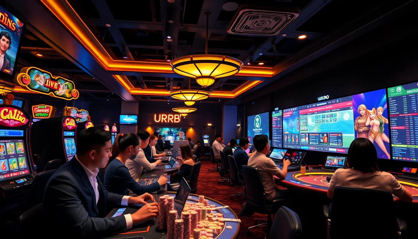 Experience thrilling games at https://urr88.com/ with vibrant casino atmosphere and diverse players enjoying their betting journey.