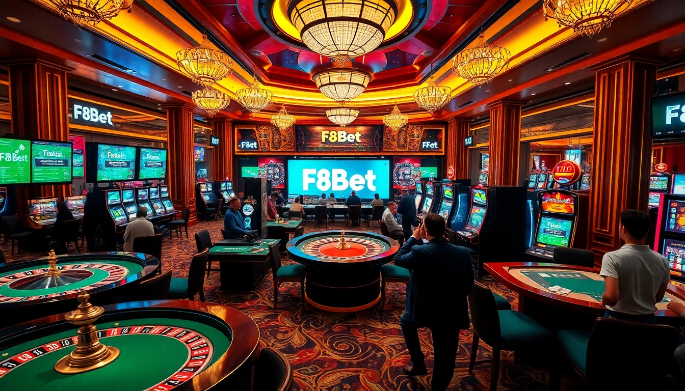 Players enjoying an exhilarating gaming experience at F8Bet's vibrant casino.
