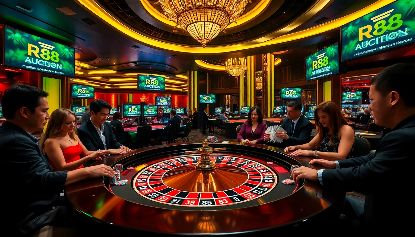 Experience the thrill of RR88 Auction with players enjoying vibrant casino games.