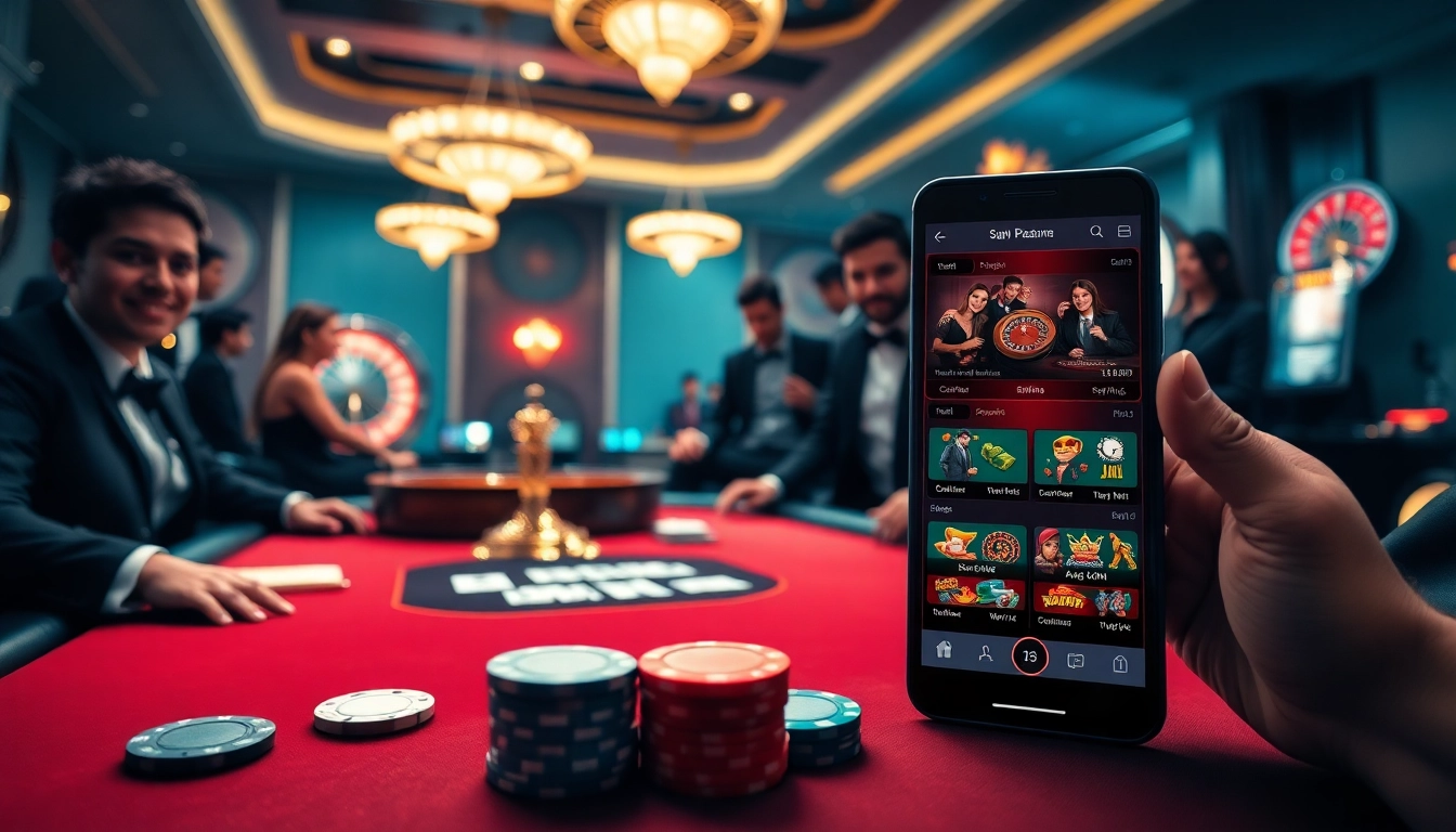 Experience high-stakes gambling action at https://99win1.us.com/ with poker chips and players around a luxurious table.