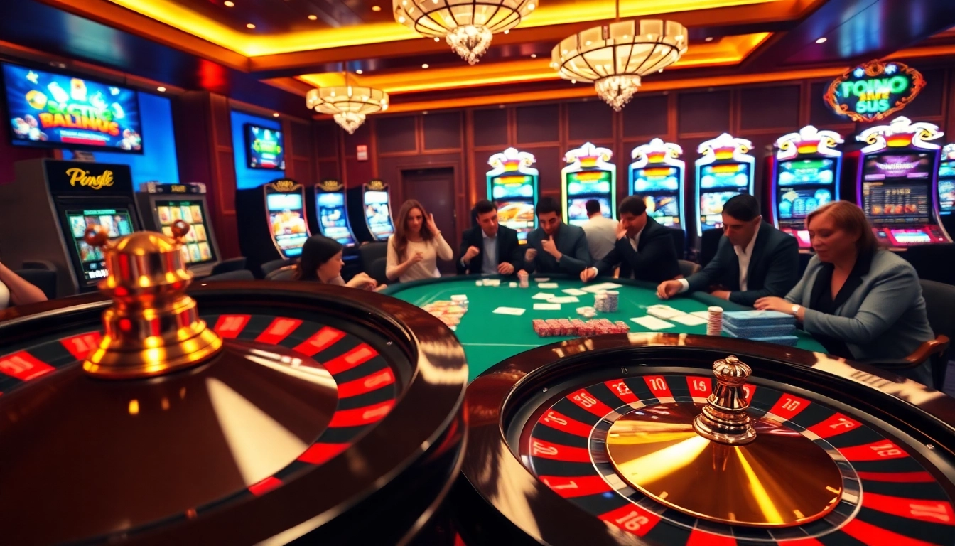 Players enjoying a thrilling casino experience, highlighting the excitement of website s8 gaming.