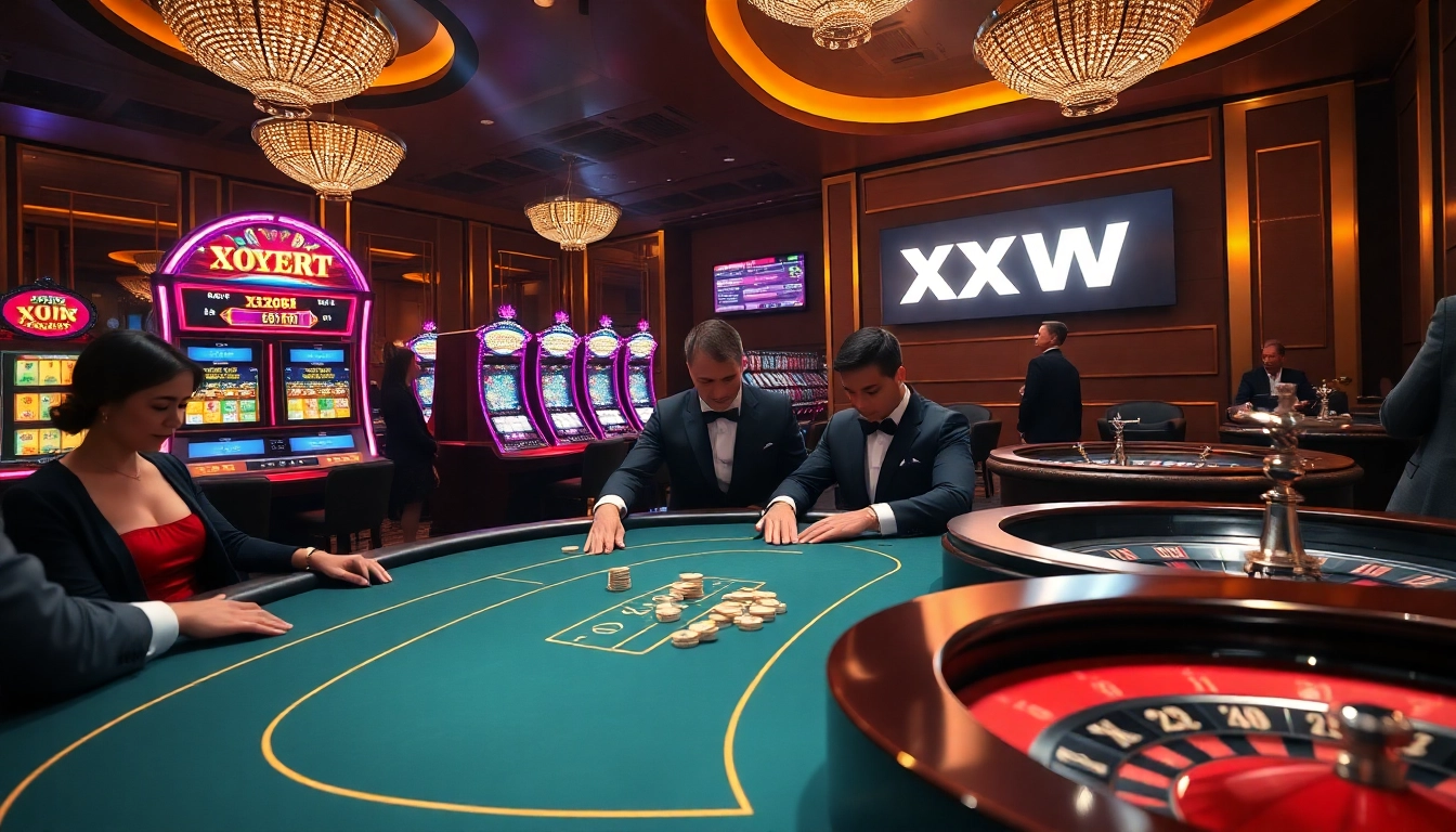 Experience the excitement of XX88 HOW with professional gamblers at a luxury casino table.