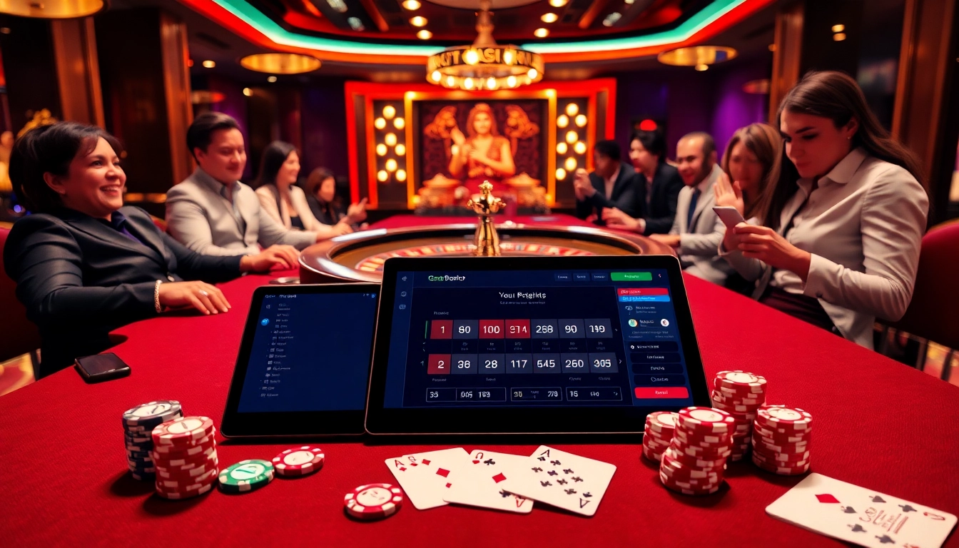 Experience the excitement of gambling at https://go8.bz/ with vibrant roulette and poker scenes.