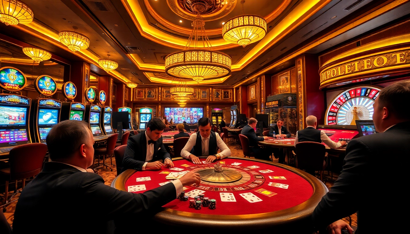 Engaging casino atmosphere with players betting at tables linked to http://789clubar.com/ for ultimate gambling excitement.