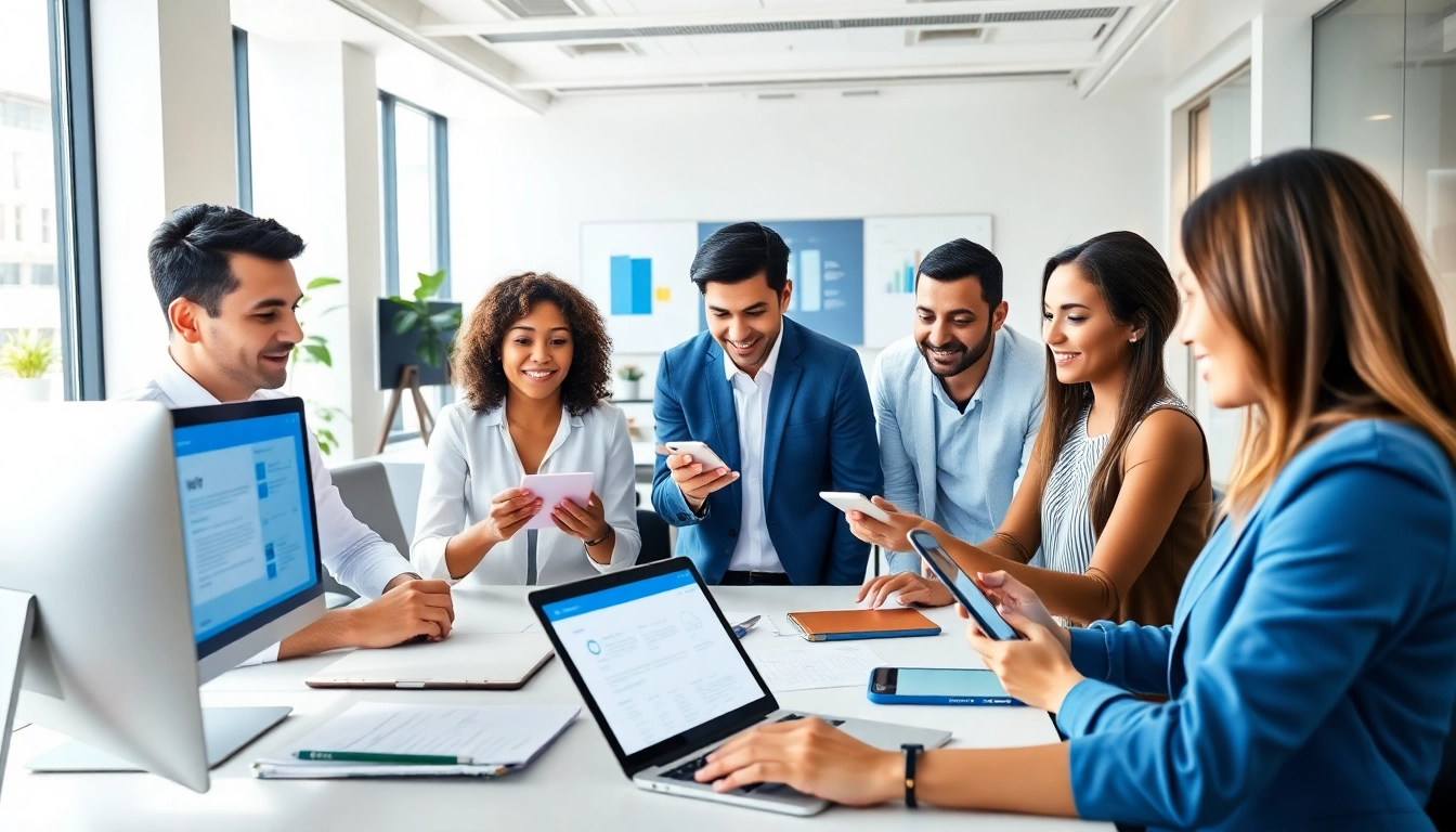 在现代办公环境中使用 WPS Office 进行团队协作。