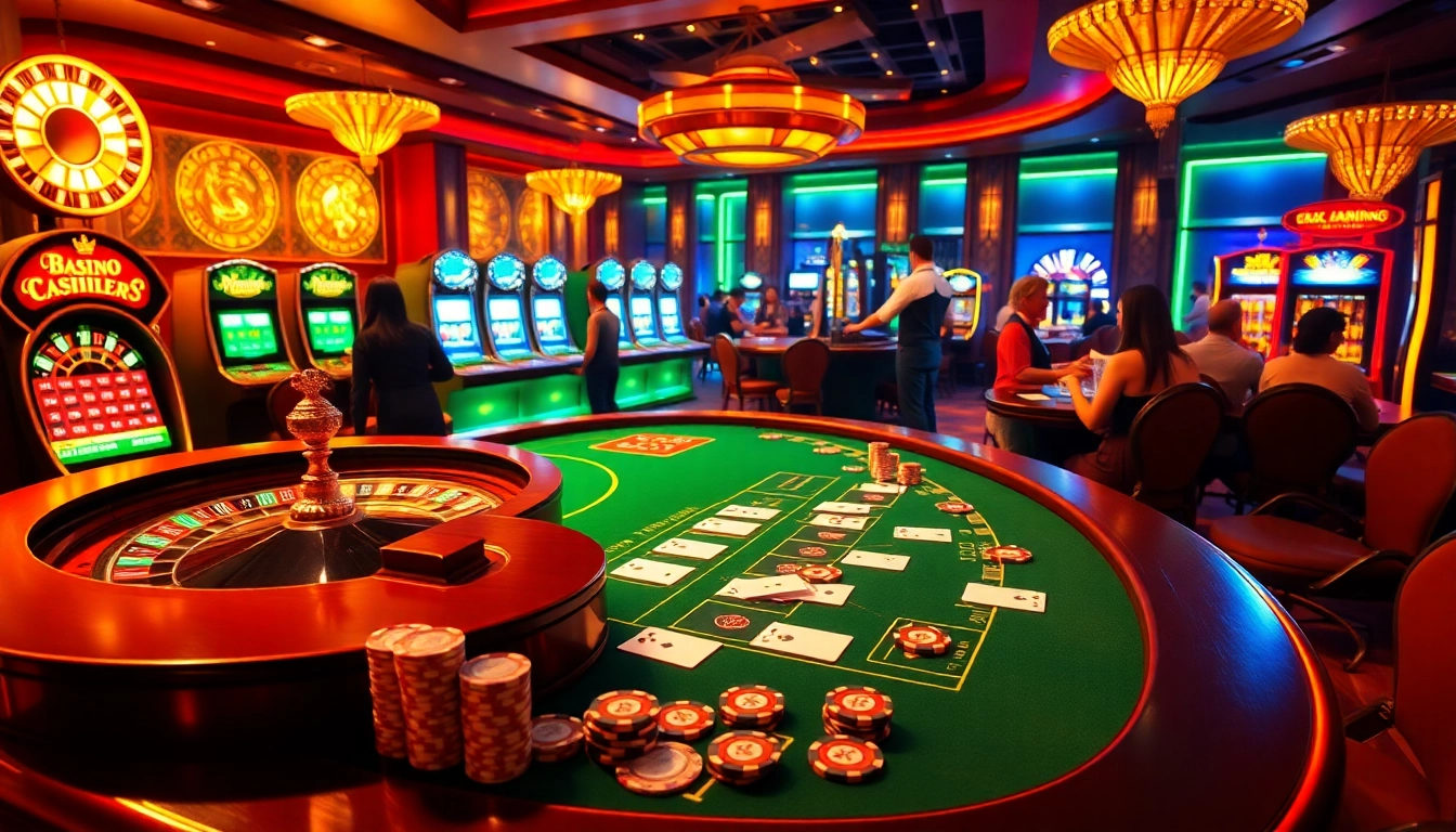 Experience thrilling gameplay at 88vv's vibrant casino with colorful tables and exciting slot machines.