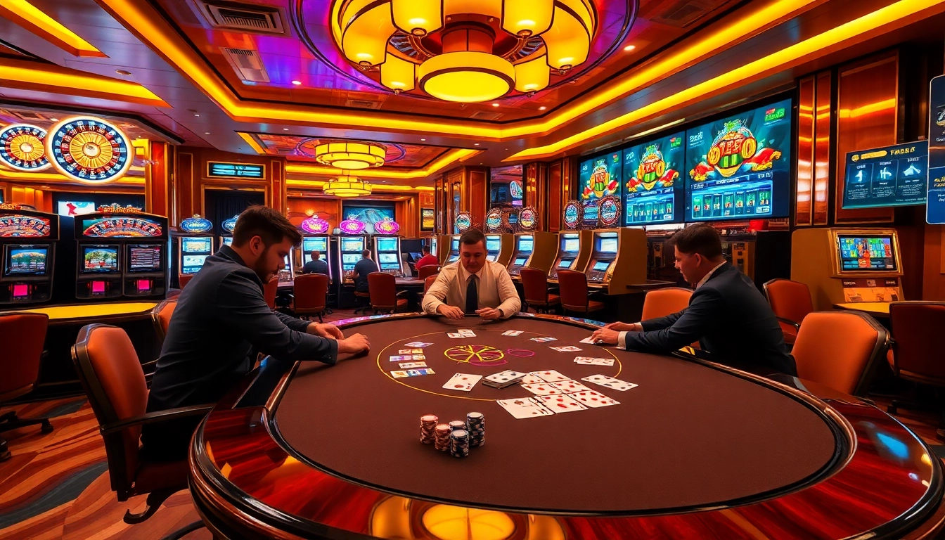 Play exciting games at https://sunwinn.in.net/ with luxury casino atmosphere featuring poker and slot machines.