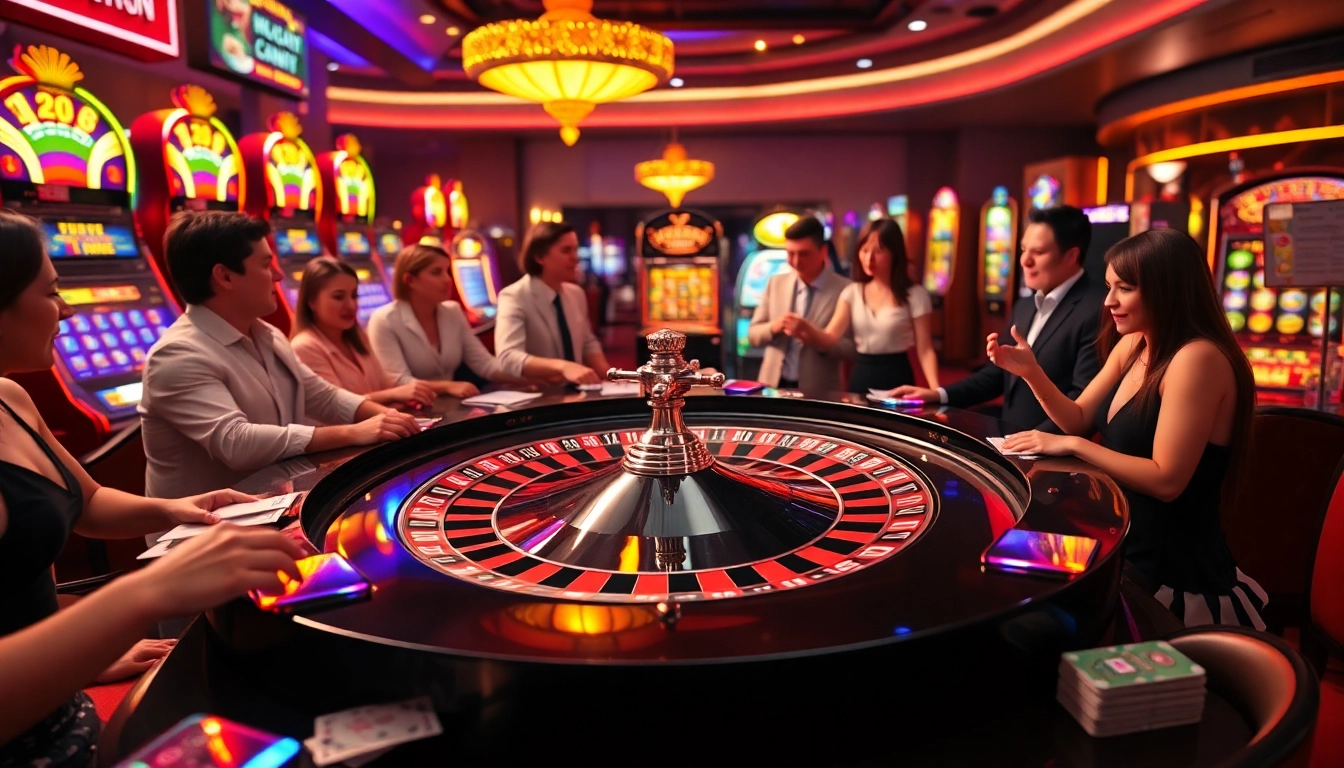 Experience the excitement of ww88 com at a luxury casino with roulette and vibrant gaming action.