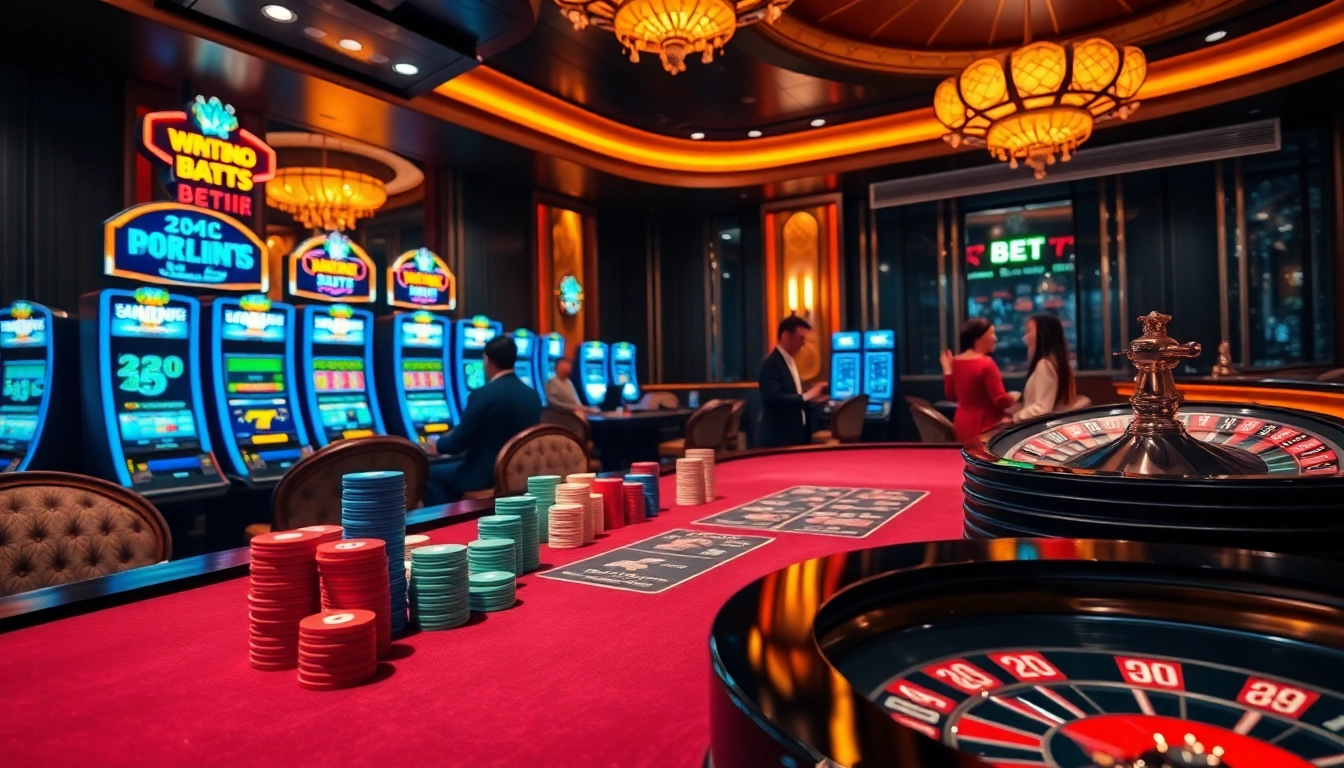 Experience the thrill of 88i bet with vibrant casino visuals showcasing poker chips and a roulette wheel.