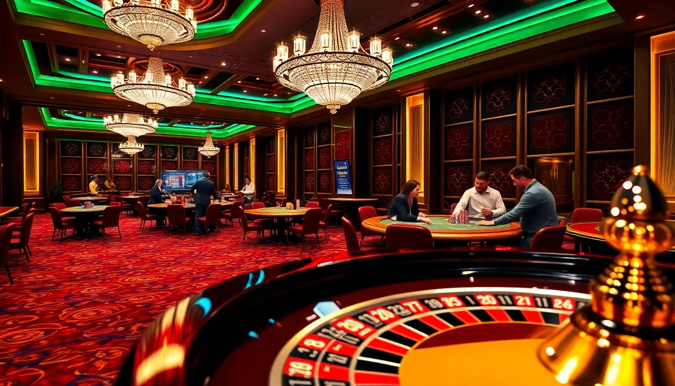 Exciting gameplay at MU88 casino with vibrant poker chips and a roulette wheel spinning.