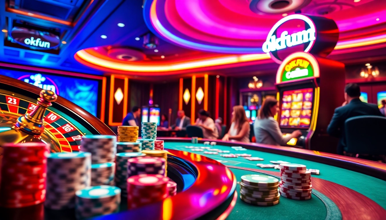 Experience the thrill of gambling at okfun com with exciting casino elements in a luxurious setting.