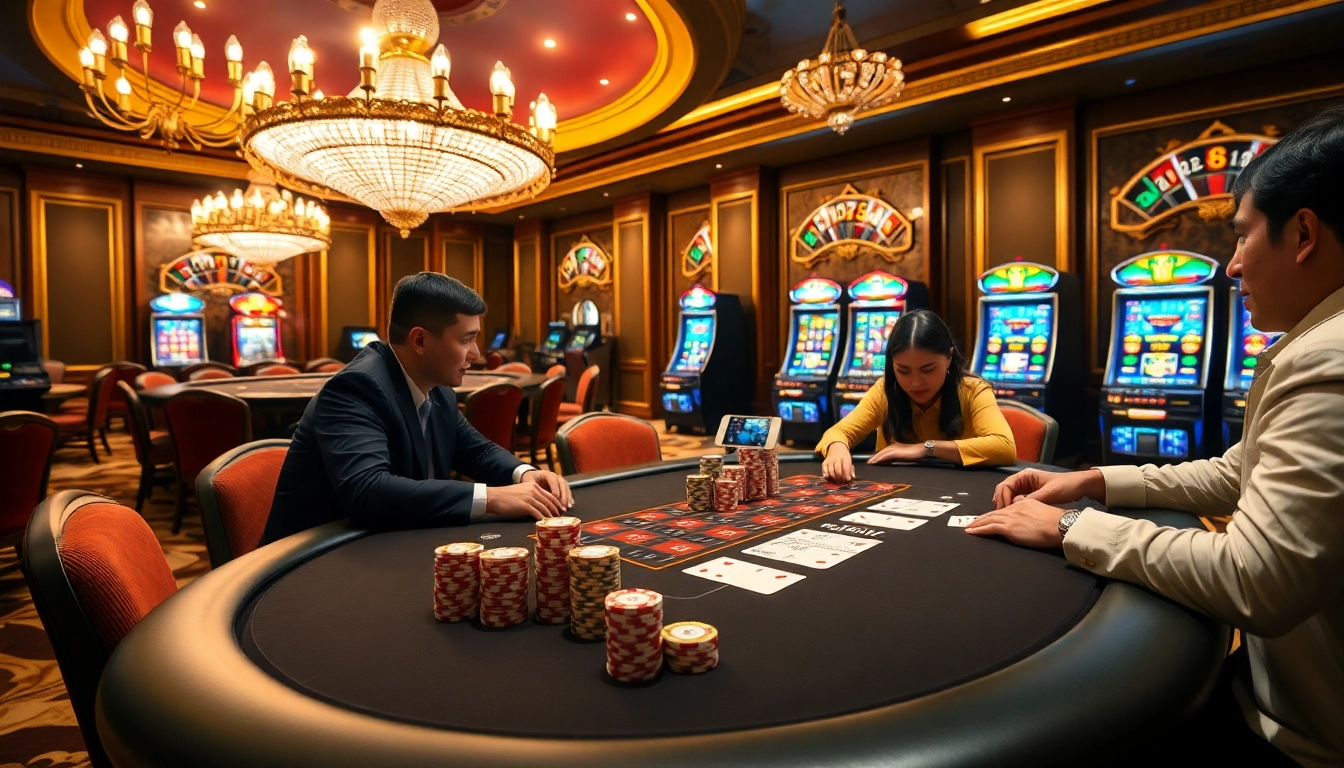 Experience RR88's vibrant casino atmosphere with exciting poker action and luxurious design.