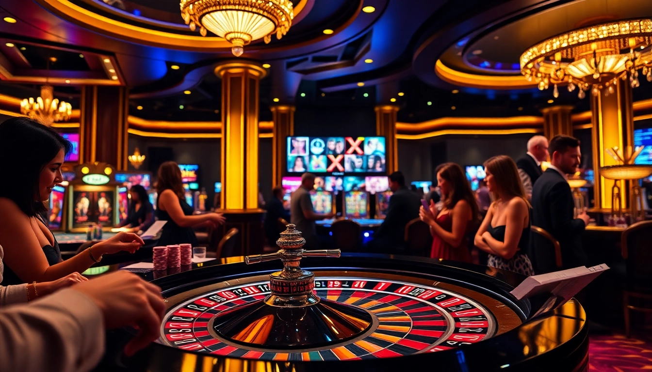 Experience the thrill of an XXX game at a vibrant casino environment.