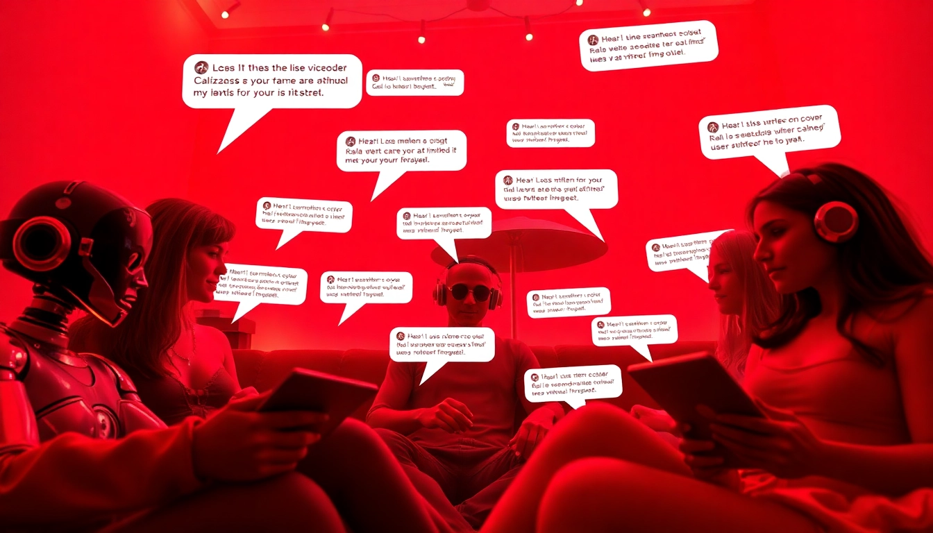 Engaging NSFW AI chatbot interactions showcasing playful avatars in a vibrant digital environment.