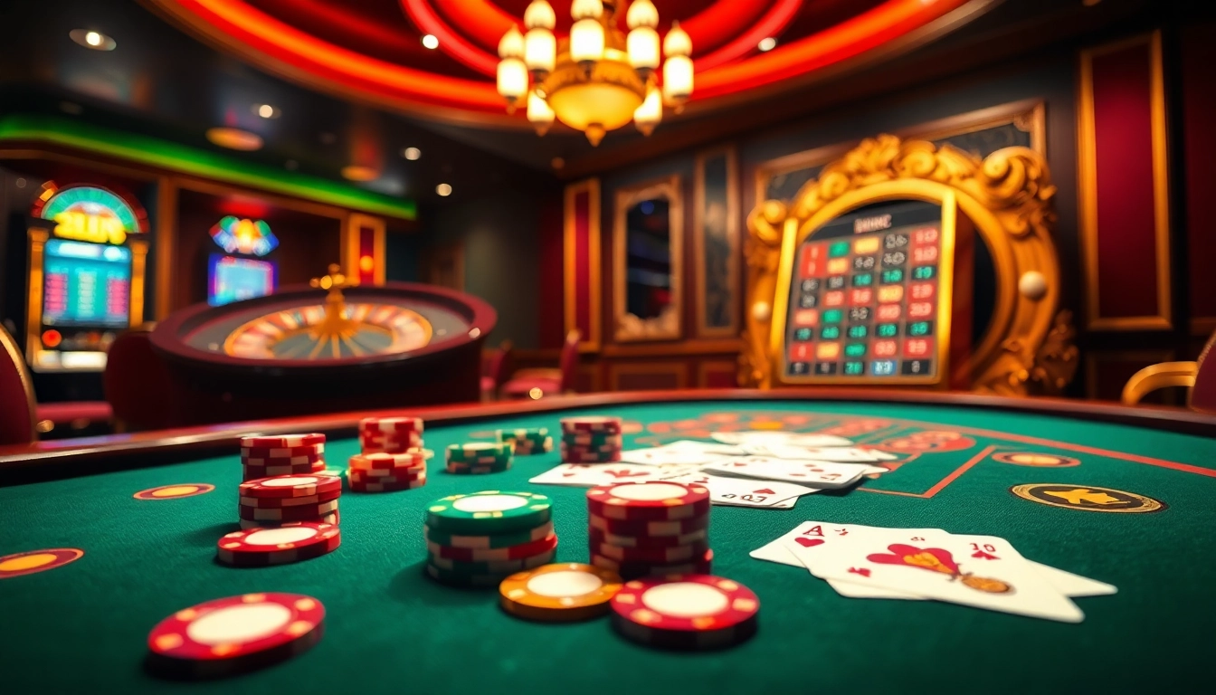 Experience exhilarating gameplay at https://jun88pl.com/ with luxurious gaming tables and vibrant slot machines.