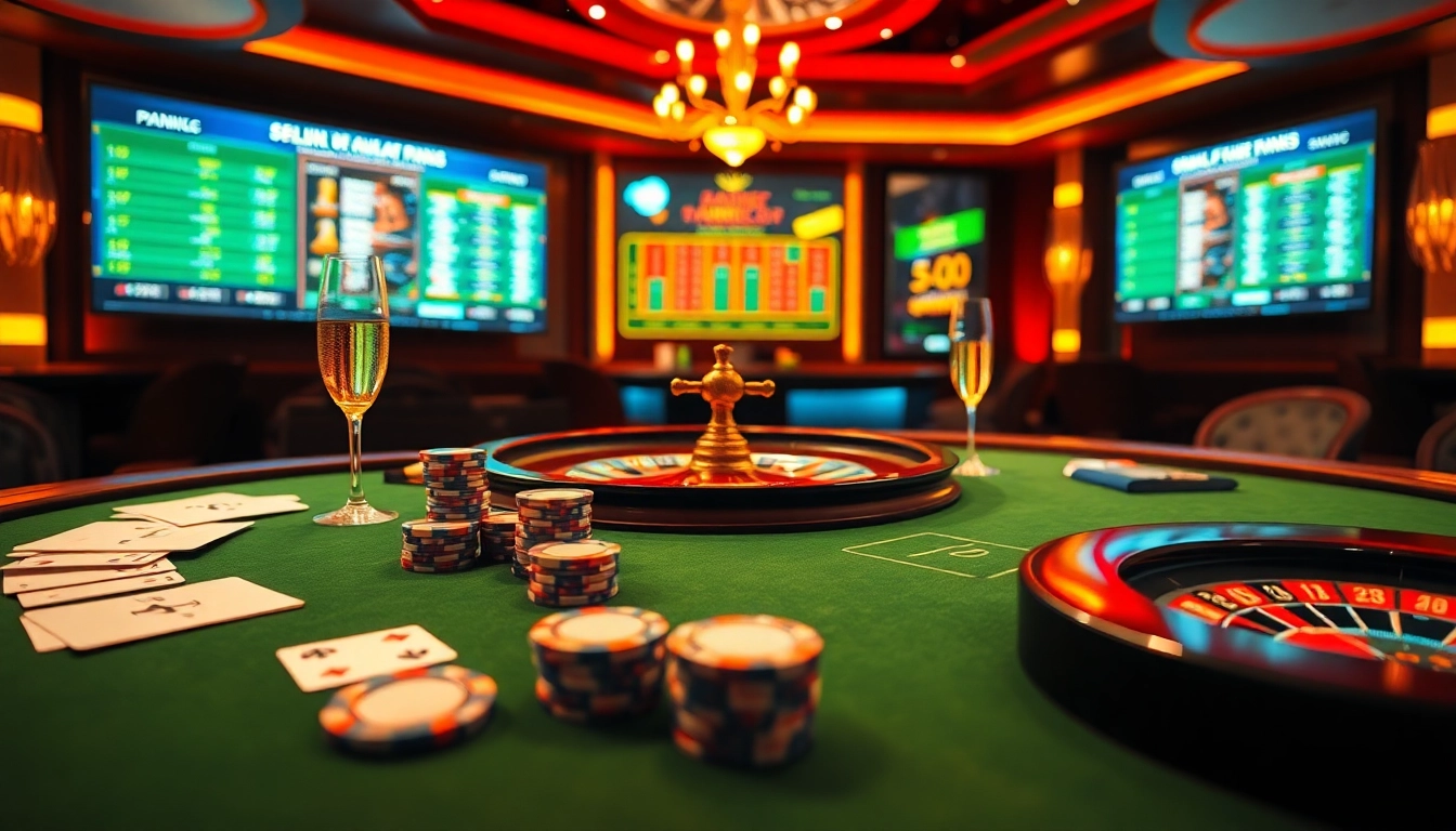 Experience the thrill of gaming at https://wapt.co.com/ with luxurious casino visuals featuring poker chips and roulette.