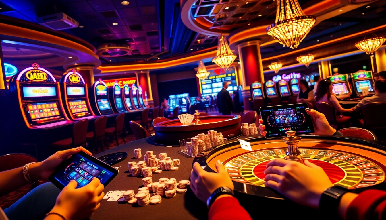 Experience the excitement of playing at https://789cluber.com/ with engaged players at a luxurious casino table.