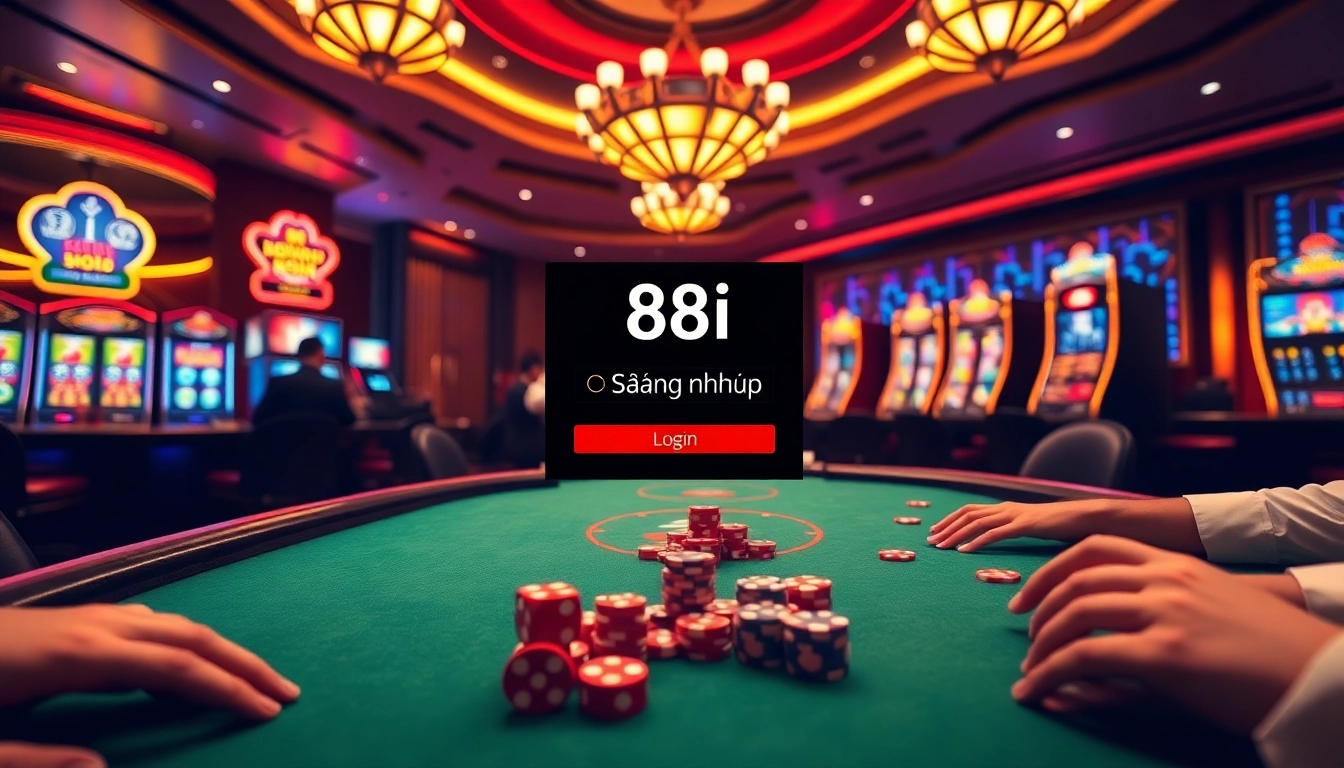 Experience the excitement of casino gaming with 88i đăng nhập on a vibrant online interface.