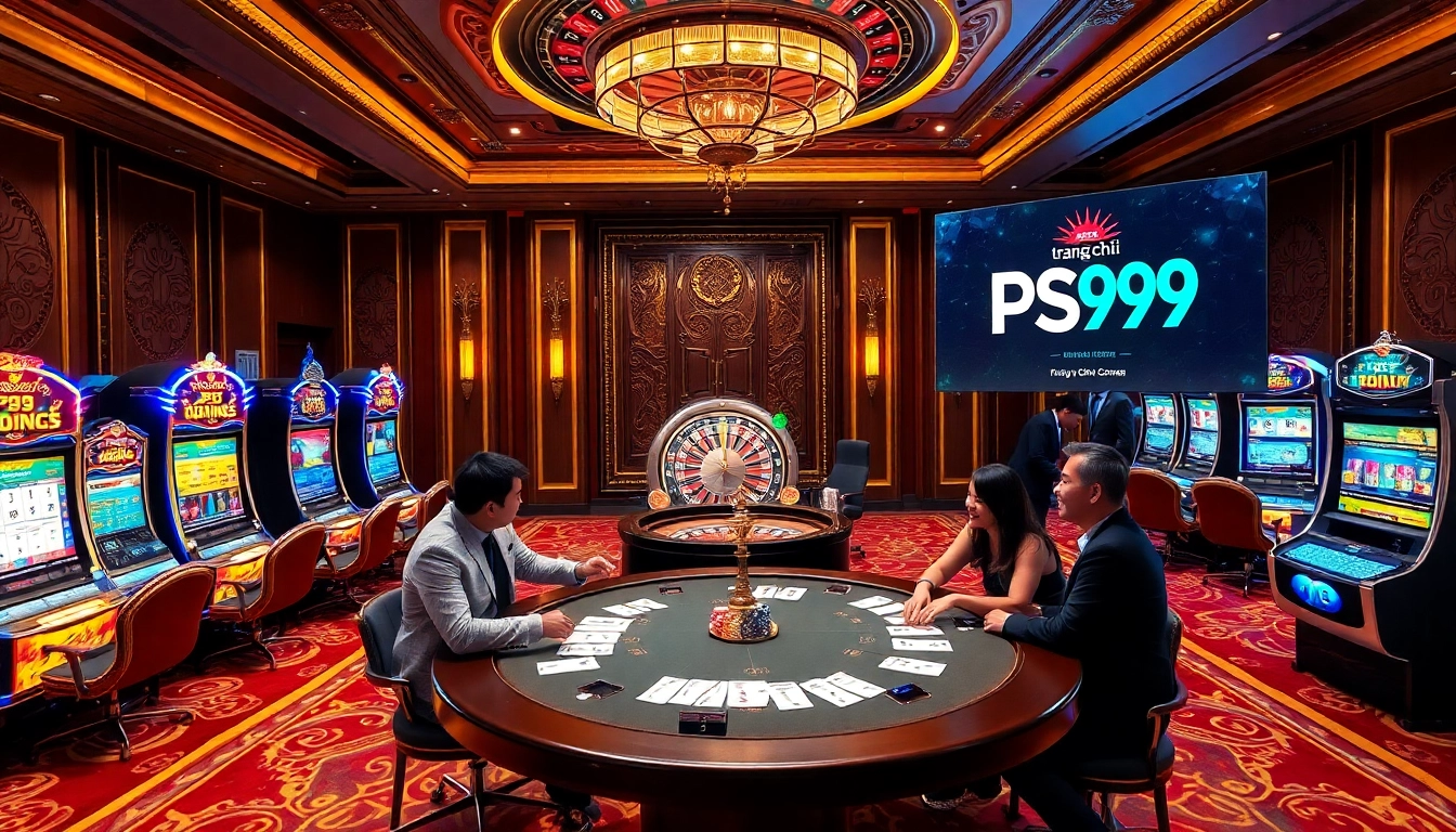 Experience luxury gaming at trang chủ PS99 with vibrant casino tables and betting action.