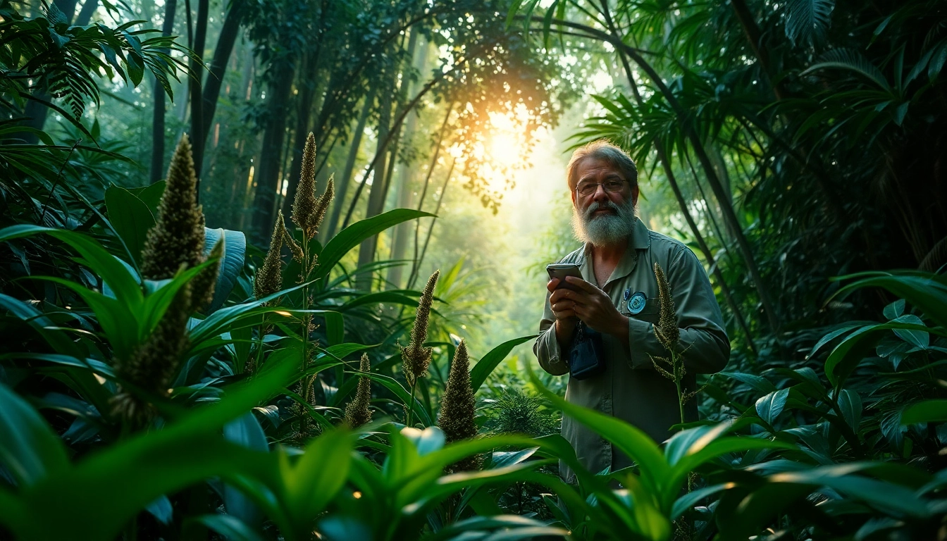 Learn how to get dmt through natural plant sources in a vibrant jungle setting.