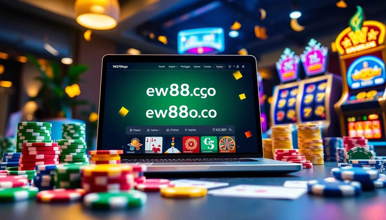 Engaging online gambling interface of new88go.com with vibrant game elements