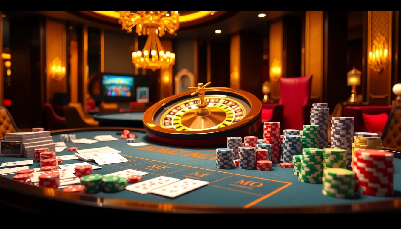Experience 'kjc liên minh' with thrilling poker action at an upscale casino table.