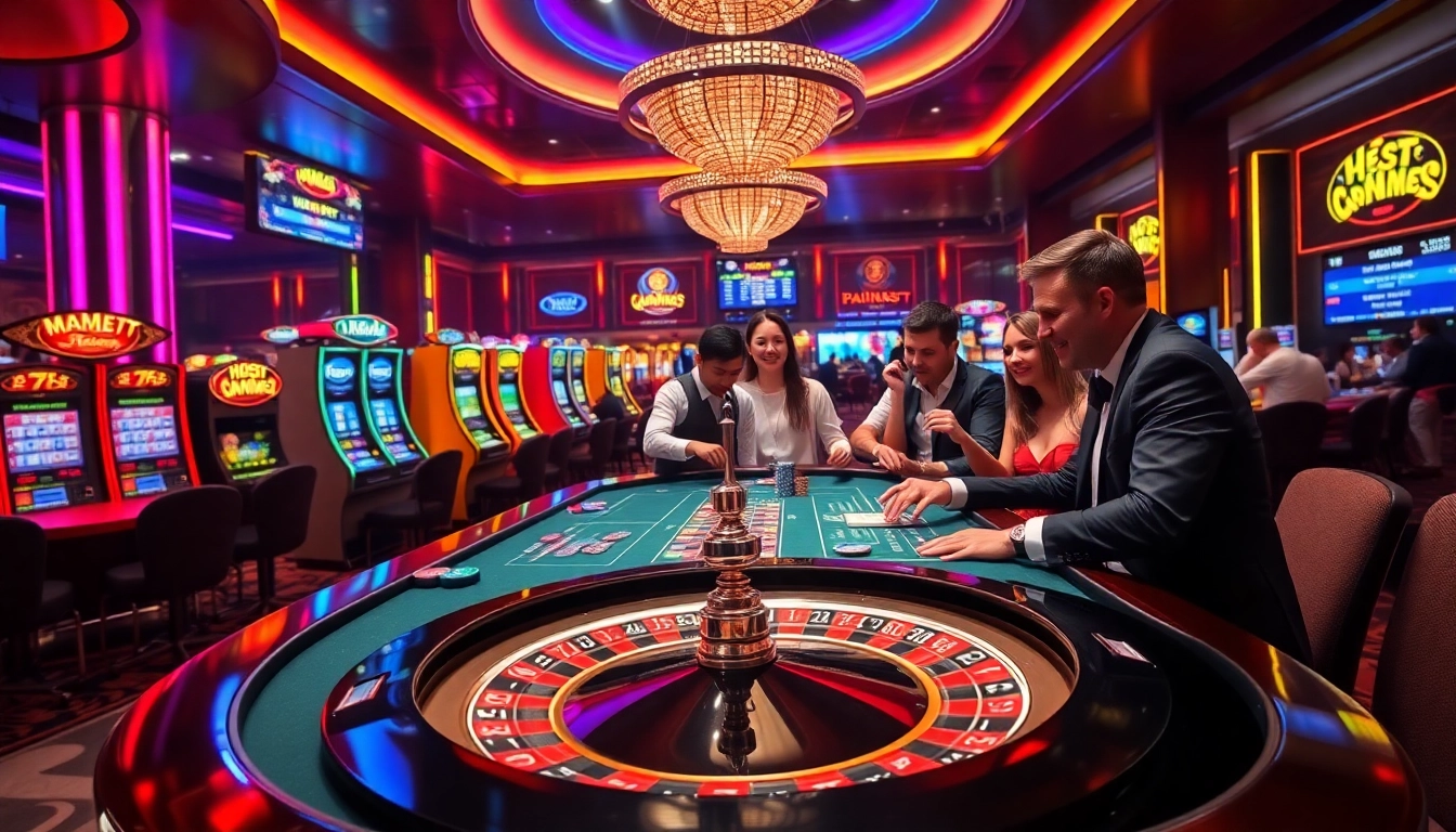 Experience the thrill of MM88 at a vibrant casino table with players enjoying high-stakes gameplay.