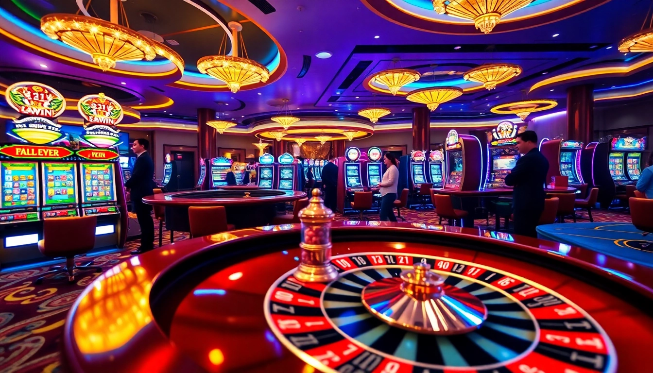 Players engaging with exciting games at 13win online casino, highlighting thrilling roulette and vibrant slot machines.
