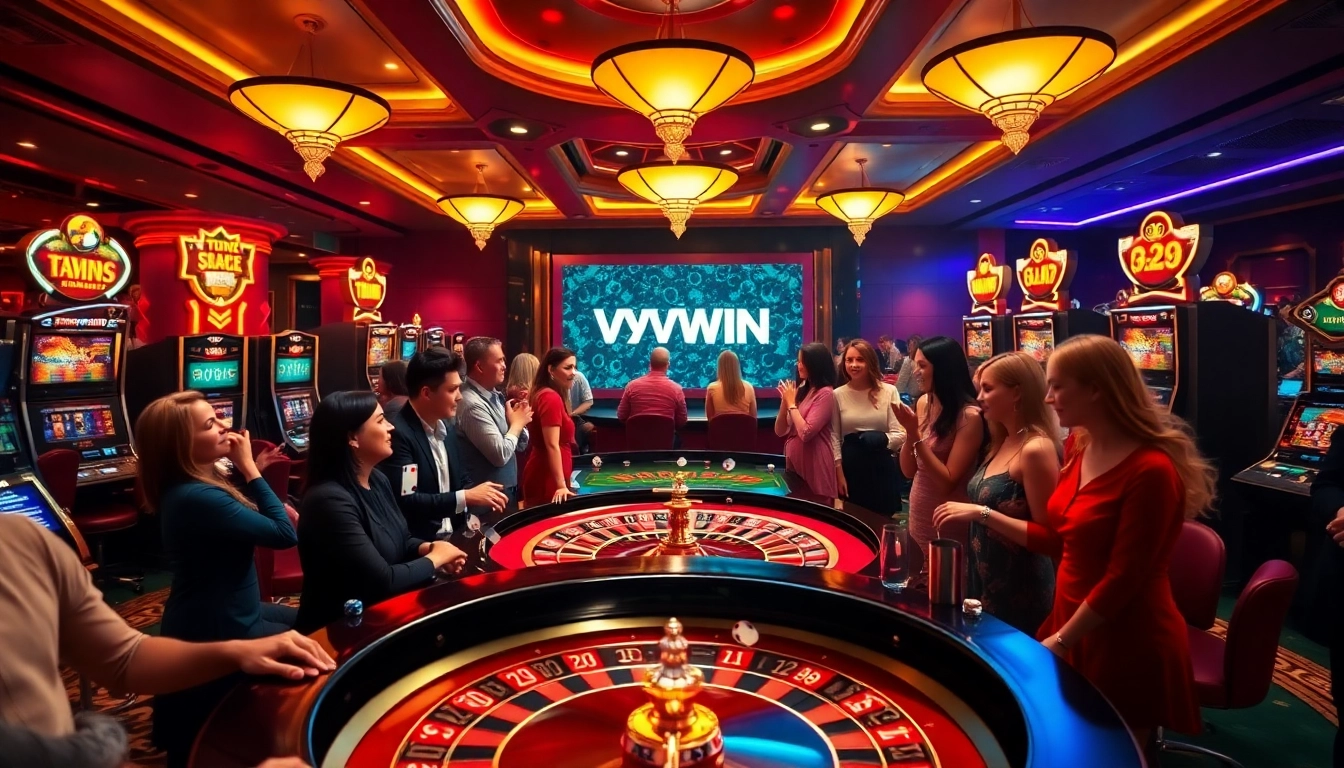 Experience thrilling gameplay at VVVWIN's luxurious casino with exciting card games and roulette.